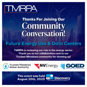 A 'Thank you for joining our Community Conversation,' flyer with city in background.