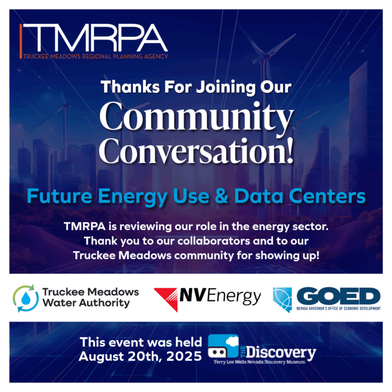 A 'Thank you for joining our Community Conversation,' flyer with city in background.